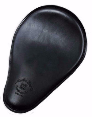 Spring Solo Seat Chopper Harley Sportster Honda 10x13 Black Leather logo