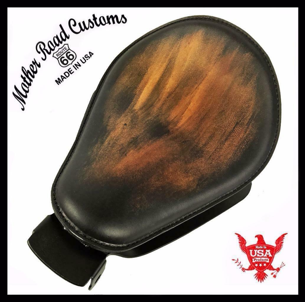 2004-2006 Sportster Harley Spring Solo Seat Mount Kit Smooth Ant Brn Leather bcs - Mother Road Customs