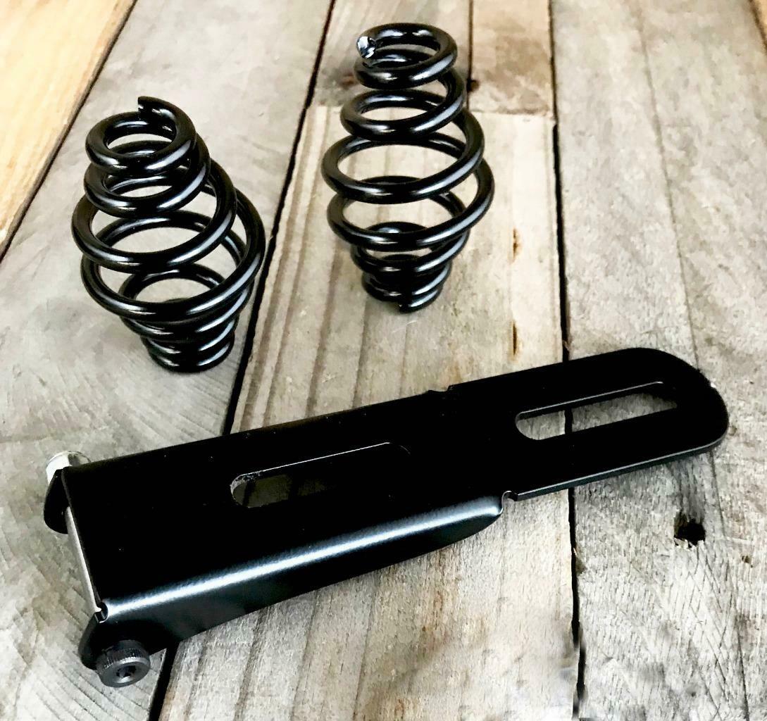 Bolt On Spring Seat Mounting Hinge Hardware Harley Chopper Black 3" Springs MRC - Mother Road Customs