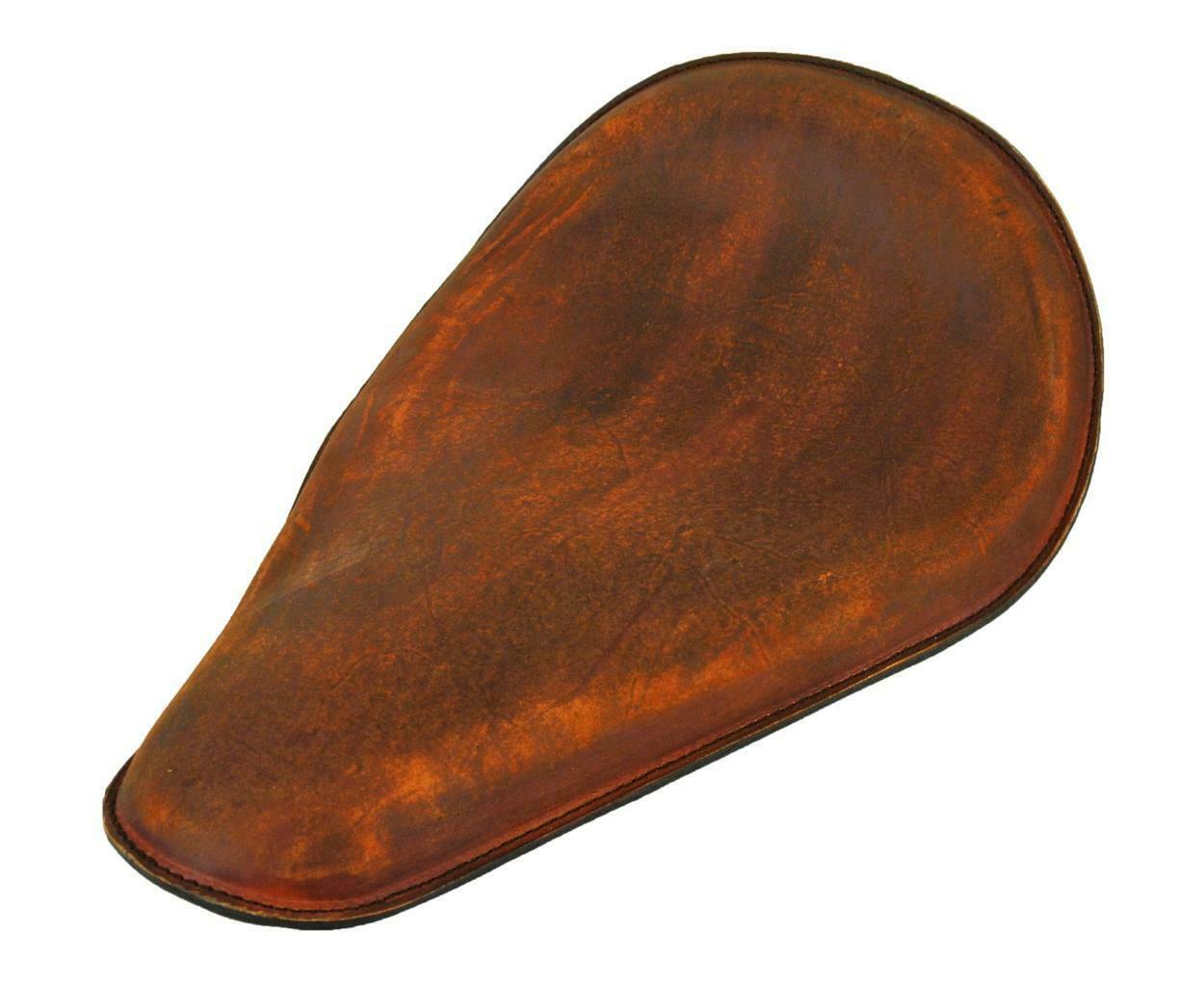 Spring Solo Seat Chopper Bobber Harley Softail Honda 11x16 201 Brn Dist Leather