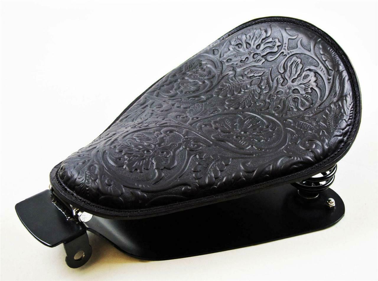 2010-2020 Harley Sportster Iron Seat Conversion Kit Black Oak Leaf leather bcs - Mother Road Customs