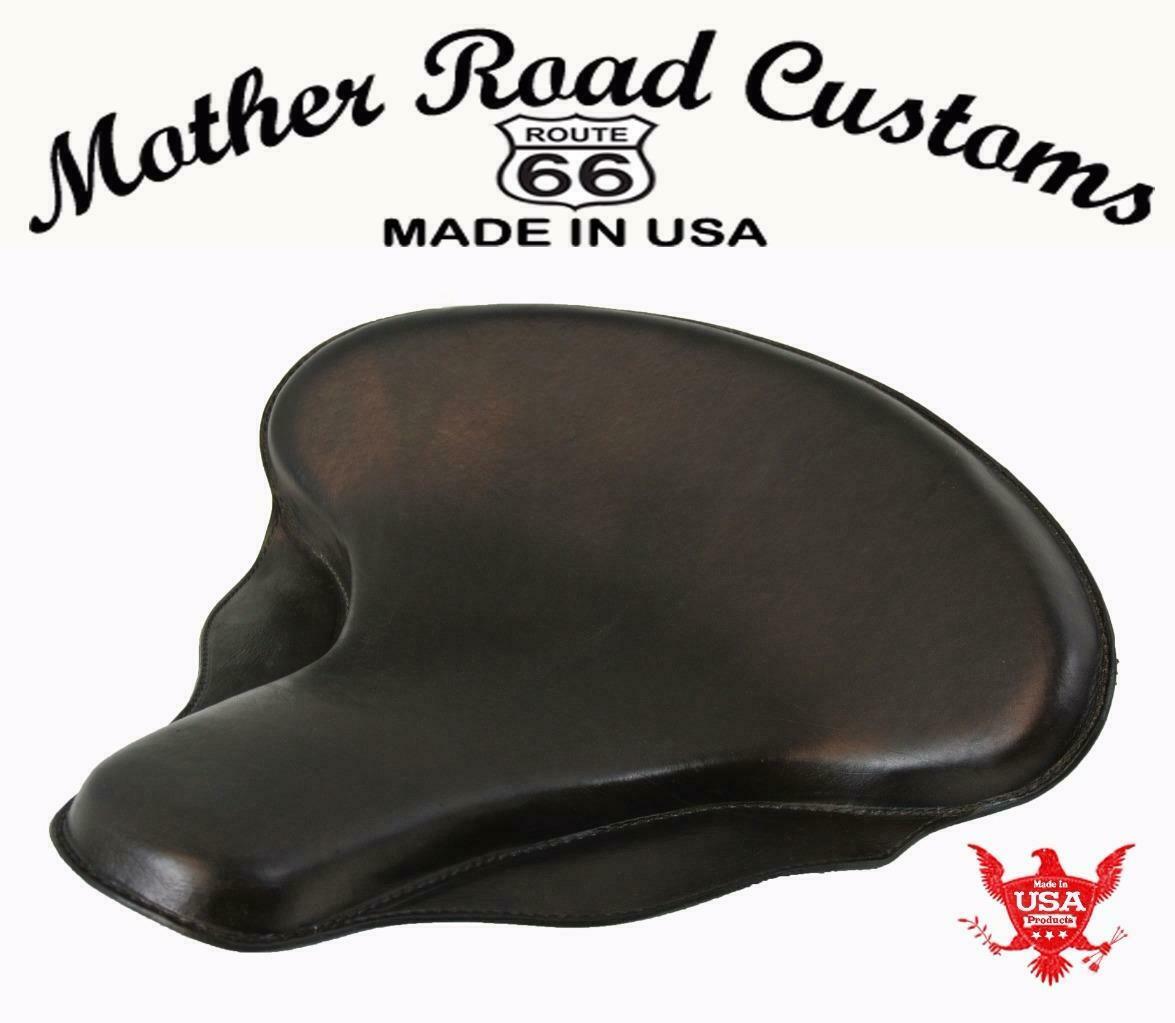 Spring Solo Seat Harley Touring Indian Chief Road King 17x16 Tractor Blk Leather