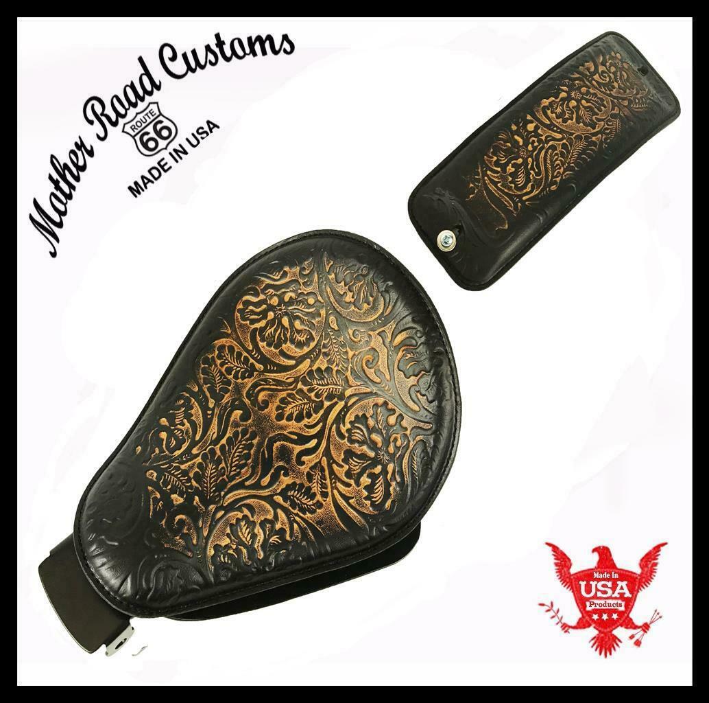 2010-2020 Sportster Harley Nightster Iron Seat pad Kit Ant Brn Oak Leaf USA pcs - Mother Road Customs