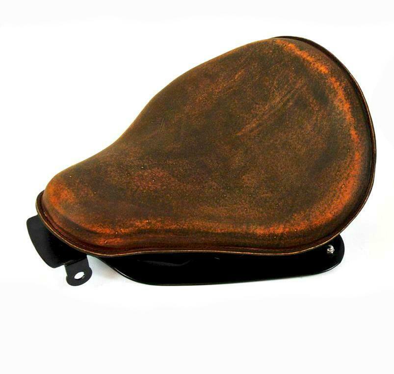 2007-2009  Harley Sportster Seat Conversion Kiit 201 Brown Distress Leathert bcs - Mother Road Customs