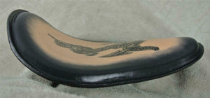 11x14 Pirate Anchor Tattoo Spring Solo Seat Chopper Harley Sportster Blk Frame - Mother Road Customs