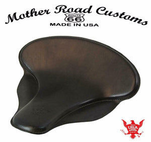 Spring Solo Seat Harley Touring Indian Chief 17x16" Tractor Black Veg Leather
