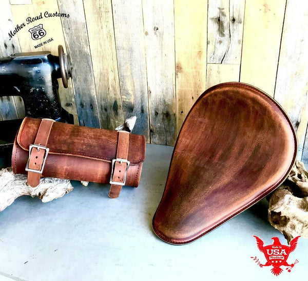 Spring Seat P-Pad Tool Roll Harley Chopper Bobber 11x14 201 Brown