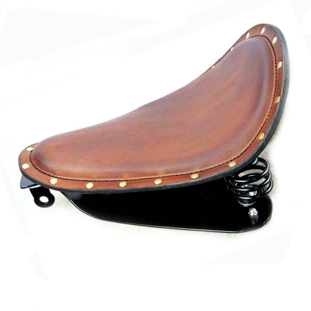 2010-2022 Sportster Spring Seat  Mounting Kit 11x13" Brown Brass Rivets USA pccs