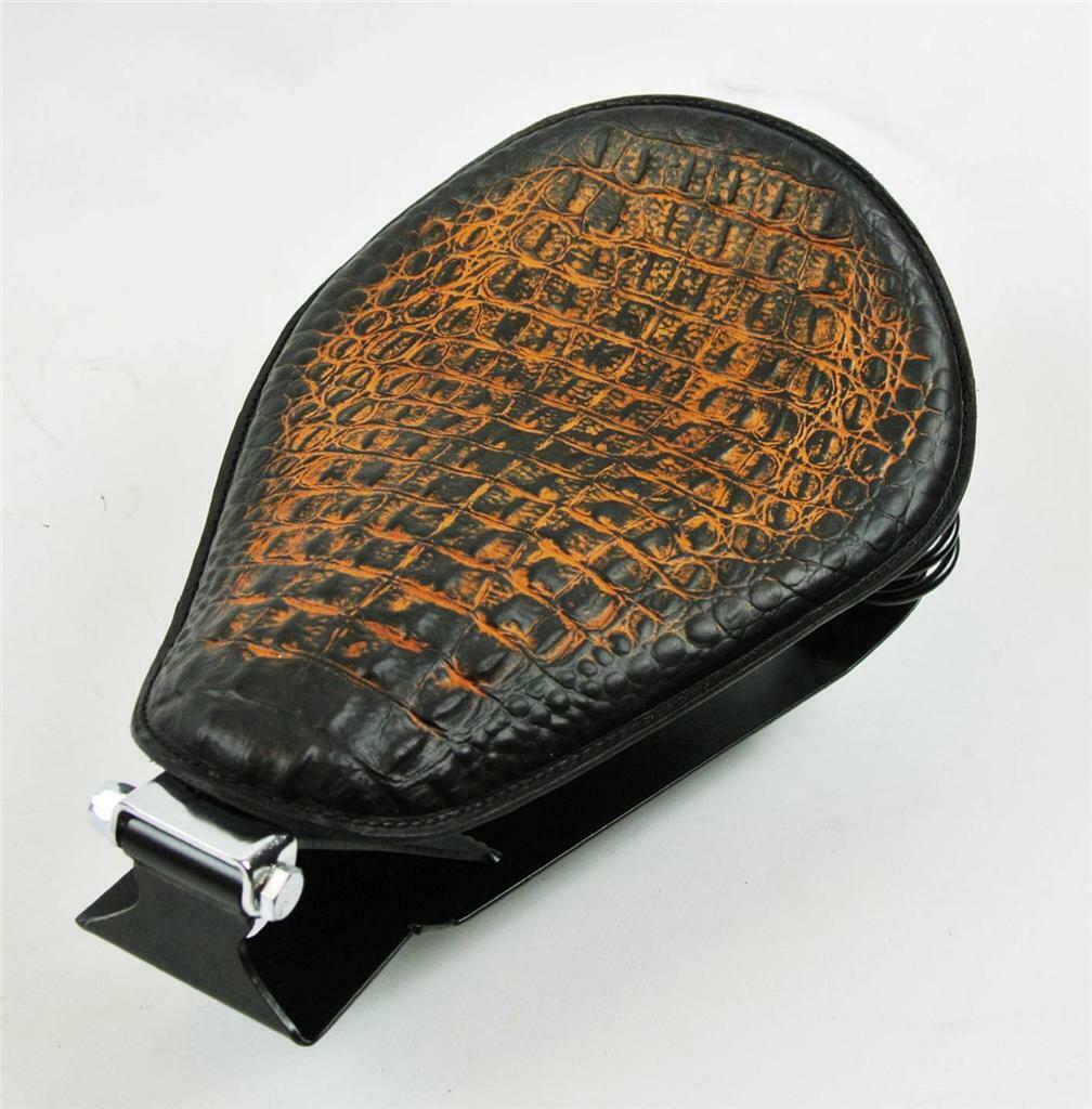 1985-2016 Honda Rebel 250 Spring Seat  Mounting Bobber Kit Ant Brn Alligator  bc - Mother Road Customs