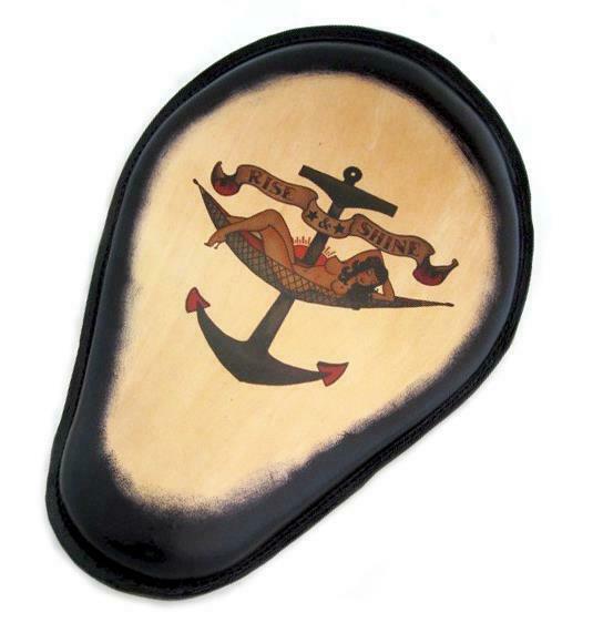 Rise Shine Tattoo Black  SEAT CHOPPER HARLEY SPORTSTER - Mother Road Customs