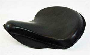 15x14" Black Leather Spring Solo Tractor Seat Chopper Bobber Harley Sportster - Mother Road Customs