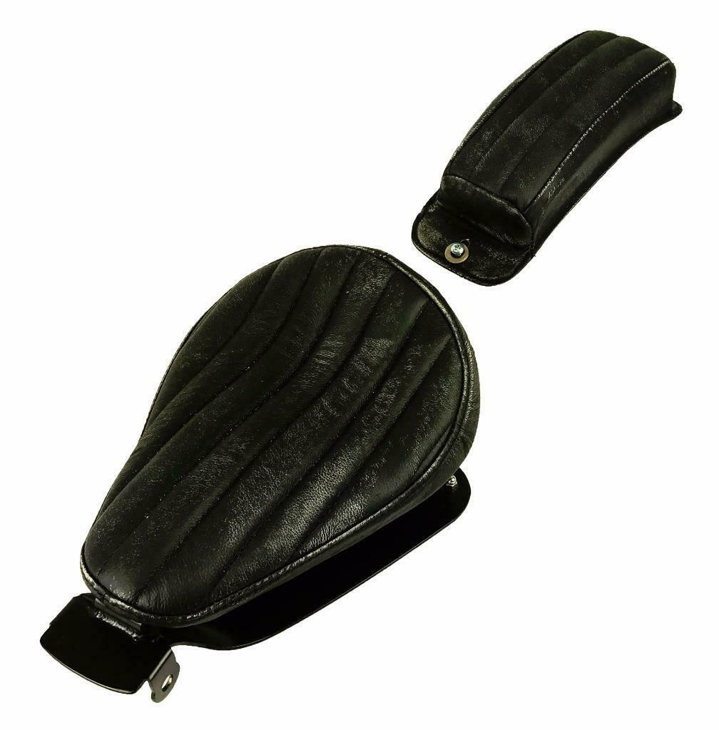 2010-2020 Harley Sportster Spring Seat Black dist tuck Roll P-Pad Chopper - Mother Road Customs