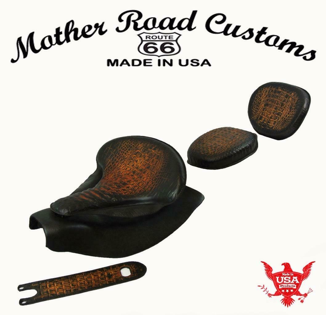 2014-2021 Indian Chief Spring Seat Mounting Kit Pad Back Rest Bib AntBrn Gator bc