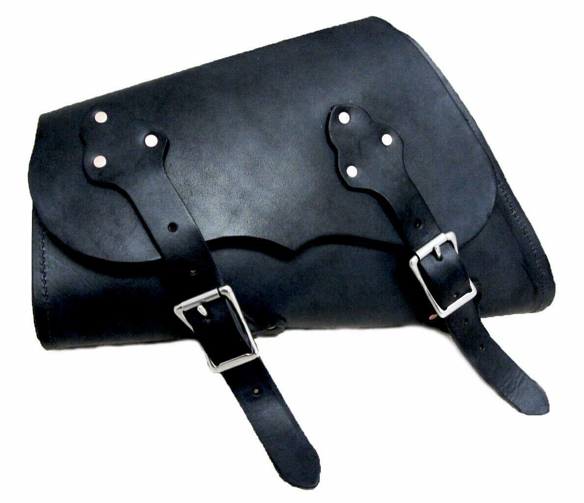 Sportster Saddle Bag Harley 1982-2020 Black Leather Made In USA! Chopper MRC - Mother Road Customs