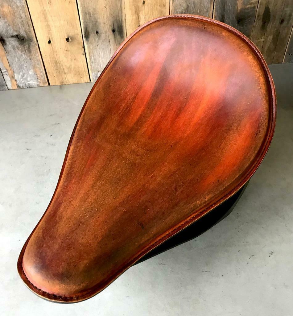 2000-2017 Harley Softail 201 Brown Distressed Spring Leather Seat Mounting Kit B - Mother Road Customs