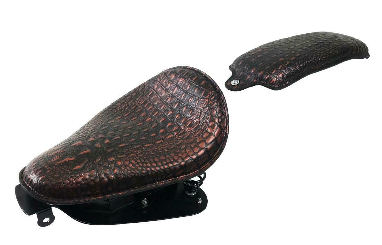 07-09 Spring Seat Pad Mounting Kit Sportster Harley Blk Cop Alligator Leather bc - Mother Road Customs