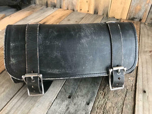 Tool Roll Harley Sportster Softail Chopper Bobber Indian Dyna Honda Blk Leather - Mother Road Customs