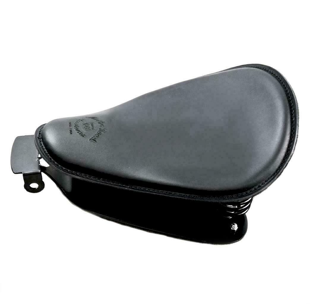 2010-2020 Harley Sportster Spring Seat 10x13" Black Leather Logo Mount Kit pccs - Mother Road Customs