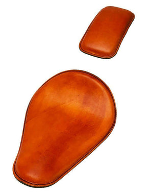 Spring Solo Seat P-Pad Chopper Harley Sportster Bobber Tan Distressed Leather
