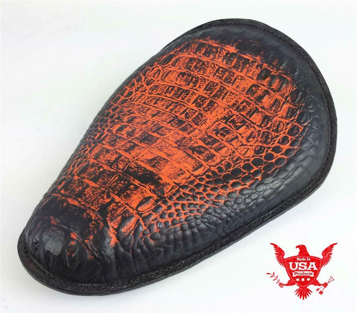 ANT ORANGE SEAT CHOPPER HARLEY SPORTSTER BOBBER FRAME - Mother Road Customs