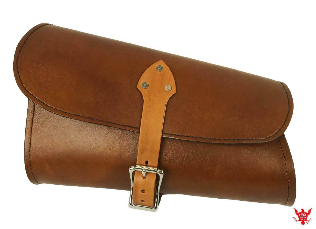 2015-2020 Indian Scout Bobber Swing Arm Saddle Bag  Desert Tan Leather Seat MRC - Mother Road Customs