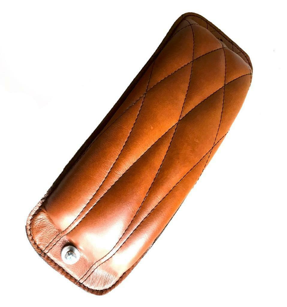 2000-2017 Softail Harley Passenger P-Pad Chopper Tan Falling Diamond Leather